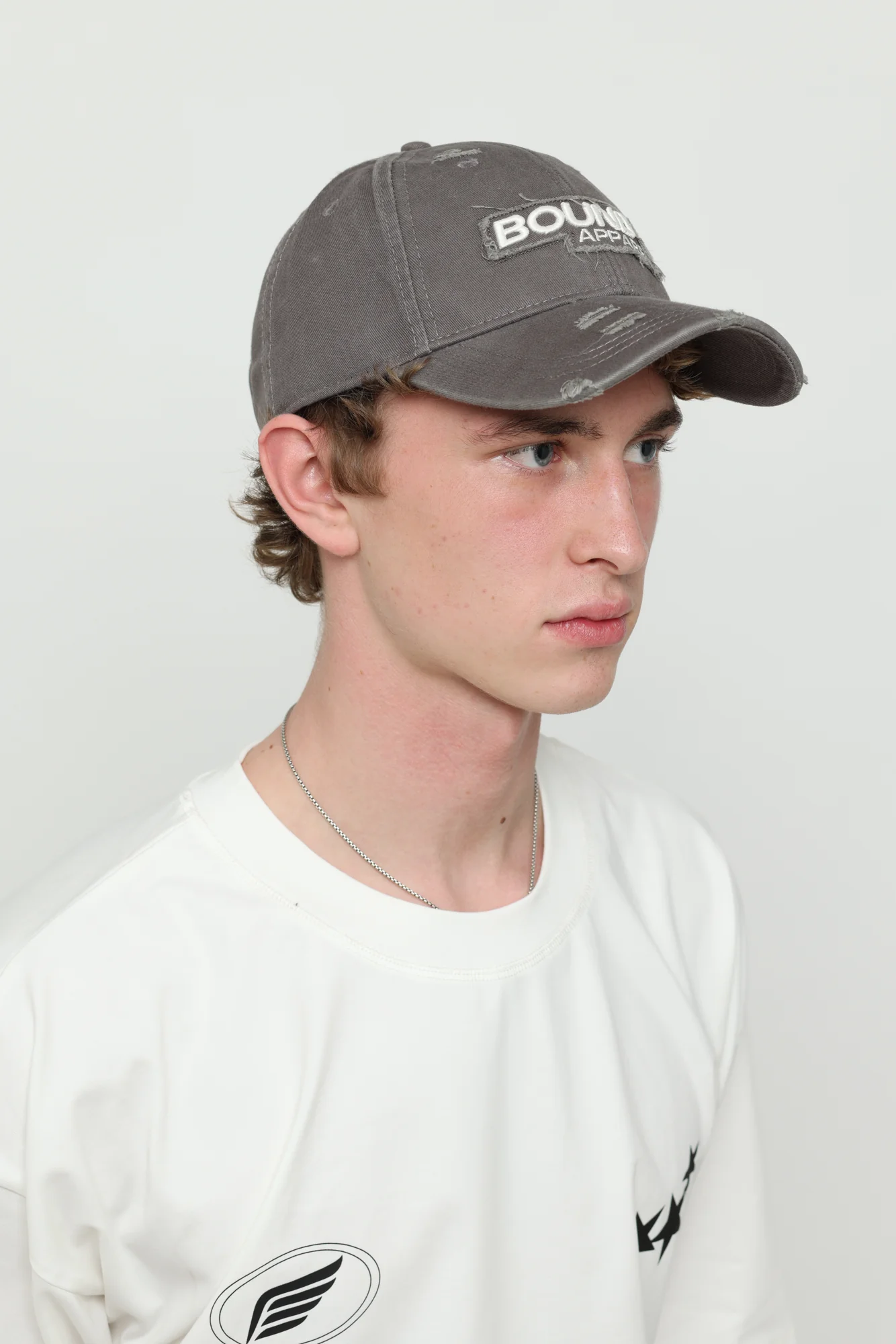 Charcoal & Off-White Cap - Image 4