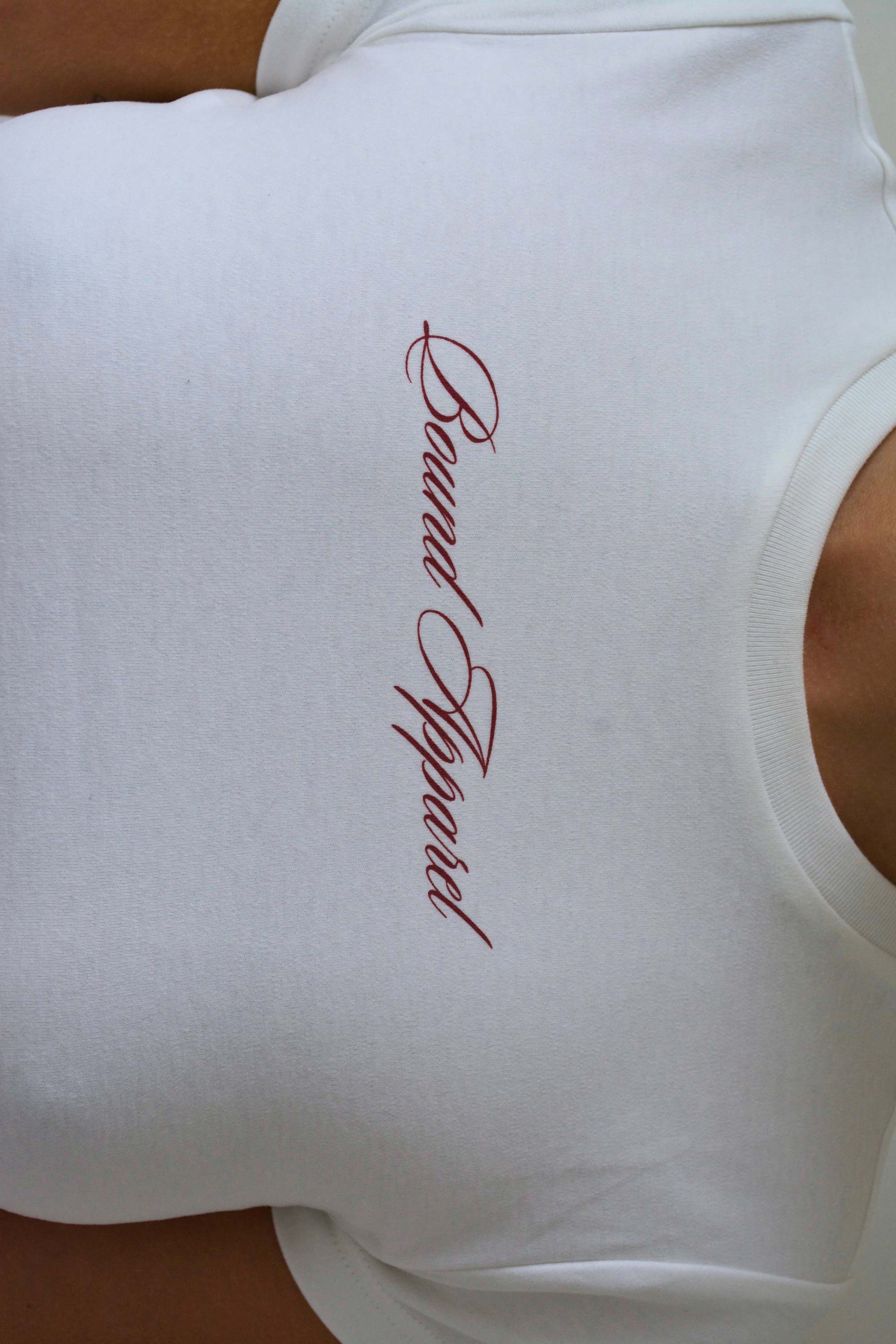 Maroon Italic Baby Tee - Image 4