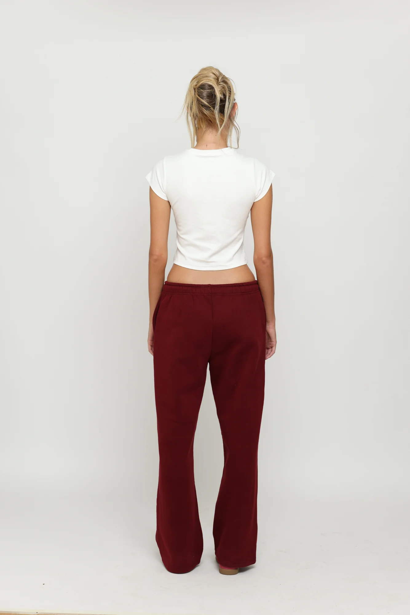 Maroon Italic Baby Tee - Image 5