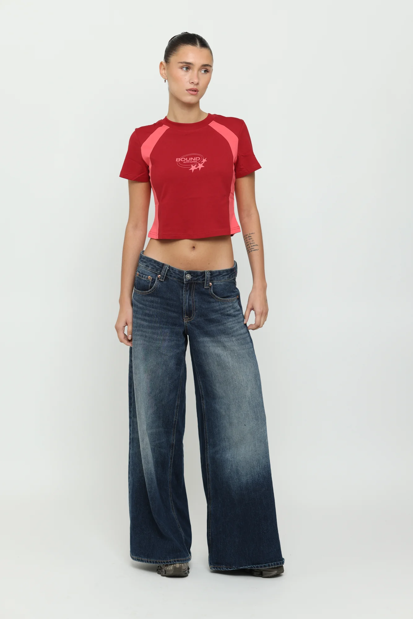 Maroon & Pink Micro Tee - Image 4