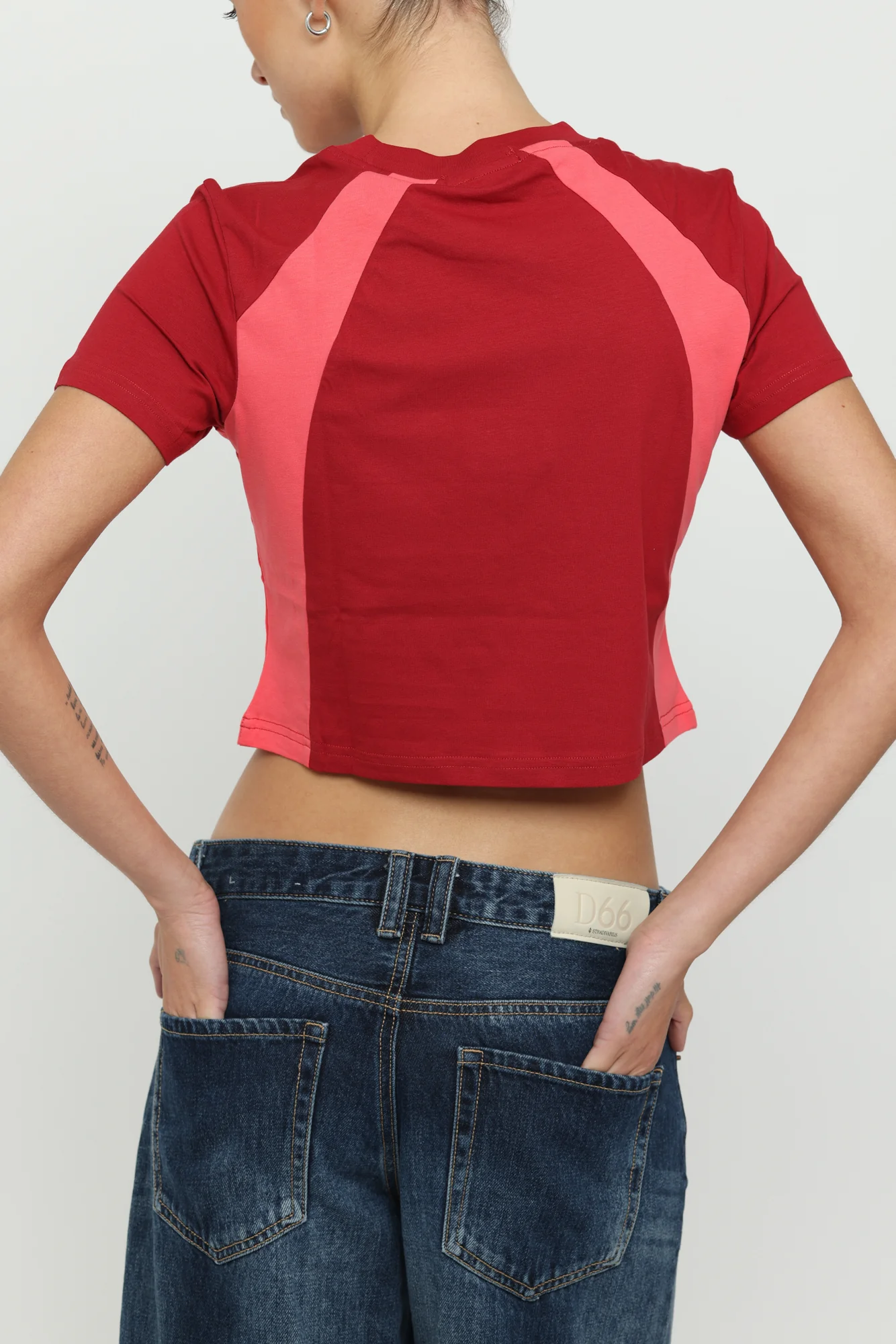 Maroon & Pink Micro Tee - Image 6