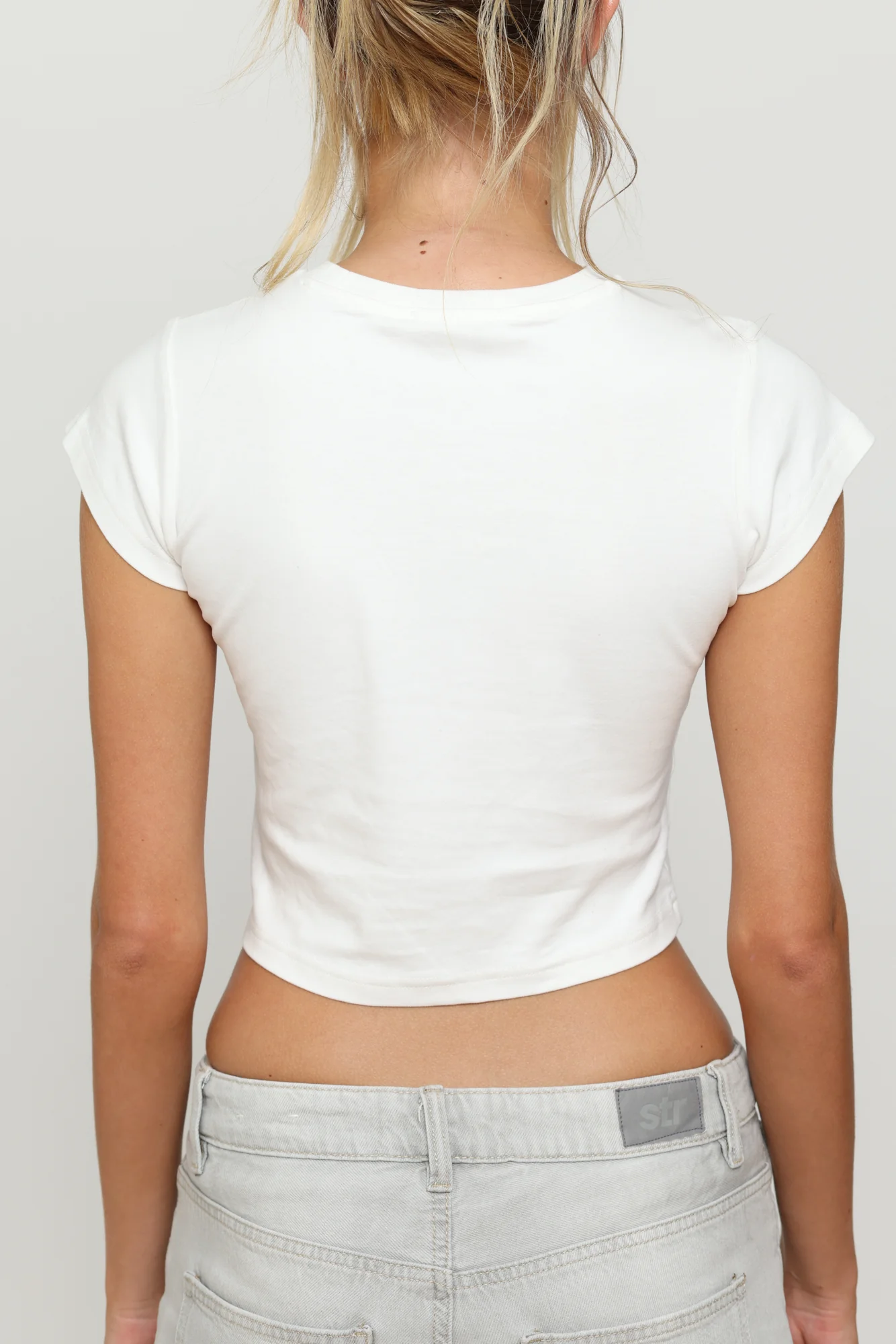 Navy Italic Baby Tee - Image 3