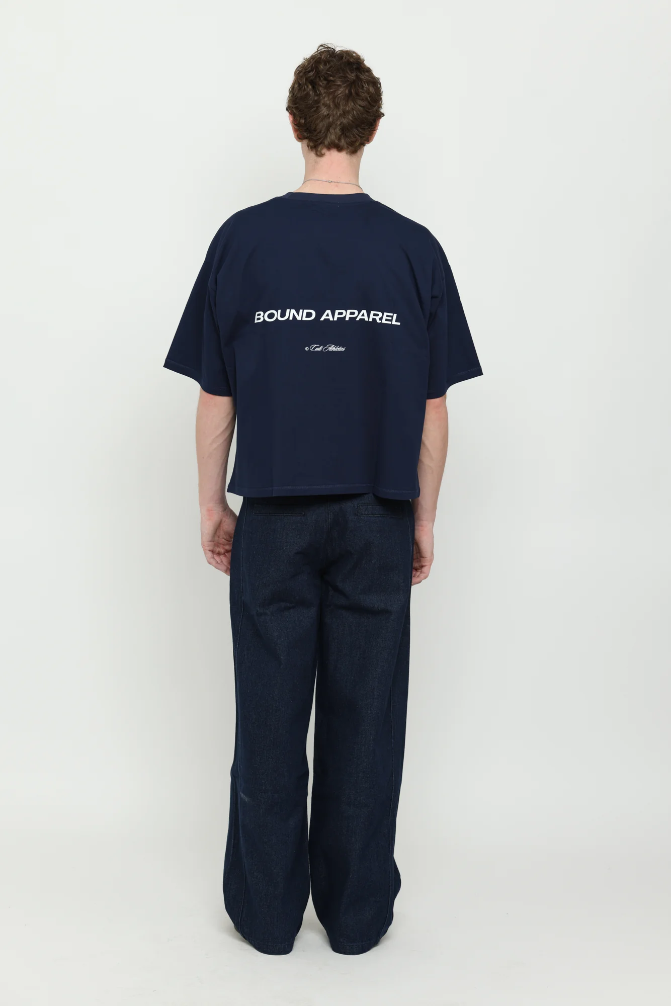 Navy & White Boxy Tee - Image 4