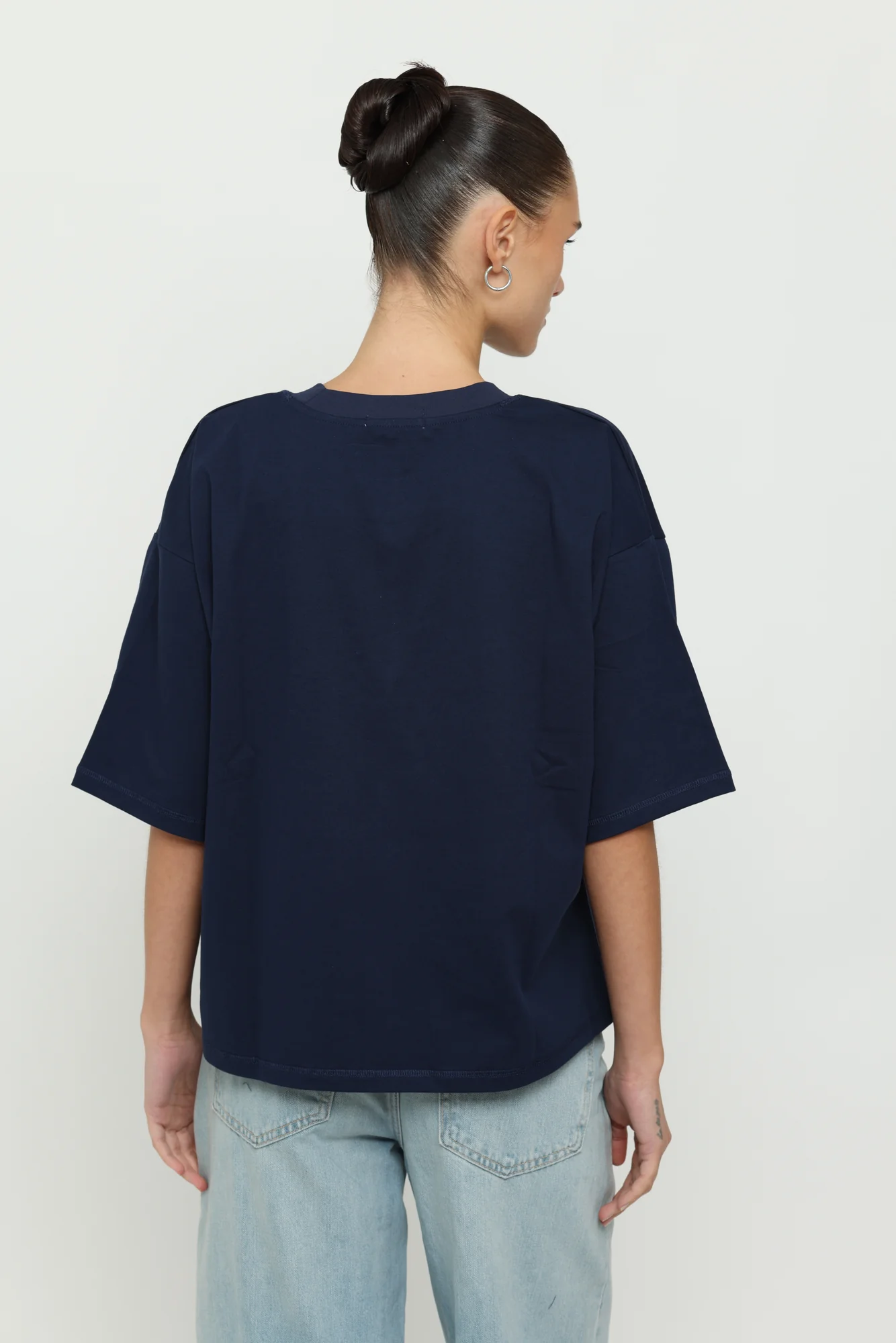 Navy & Yellow Boxy Tee - Image 3