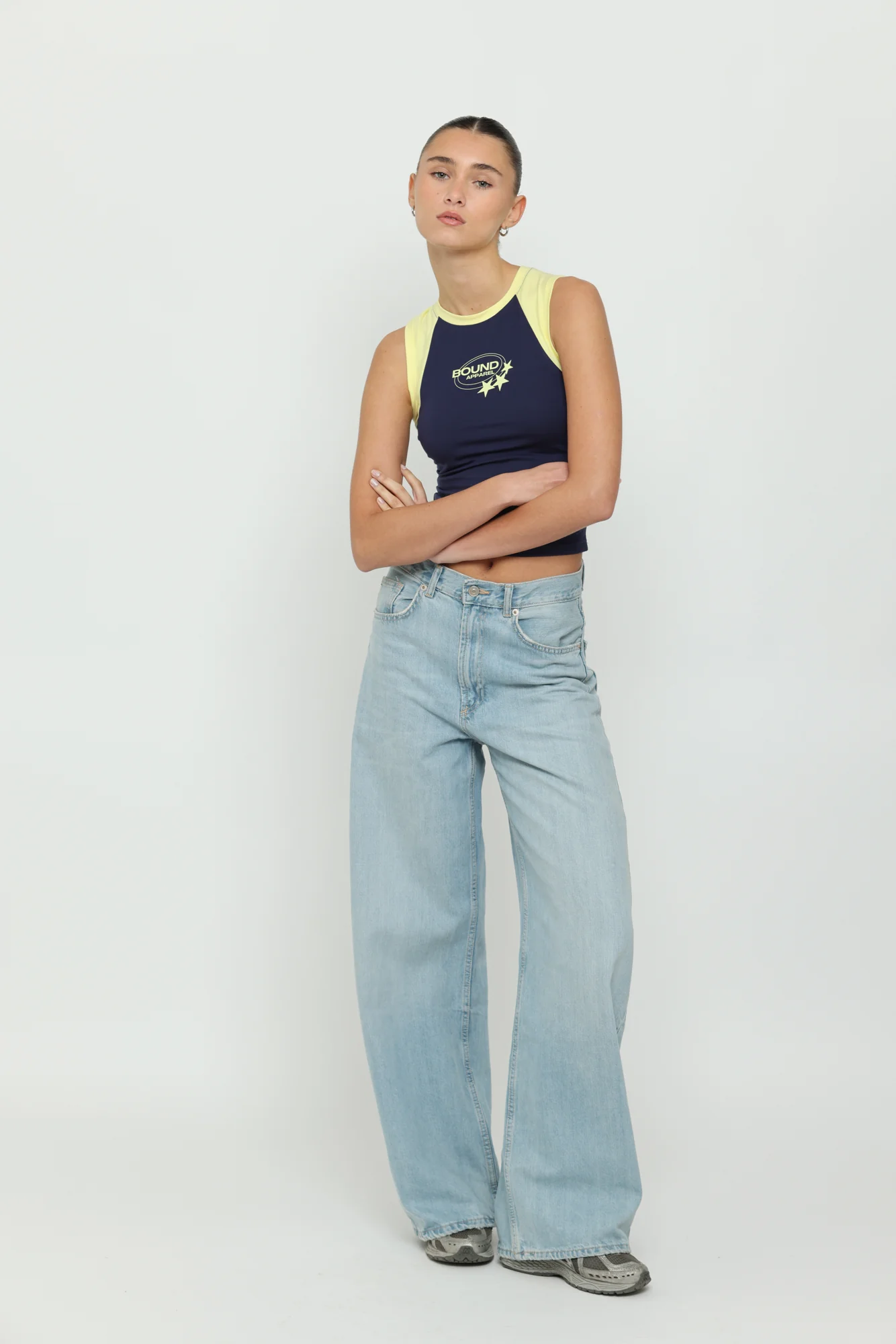 Navy & Yellow Micro Tank - Image 3