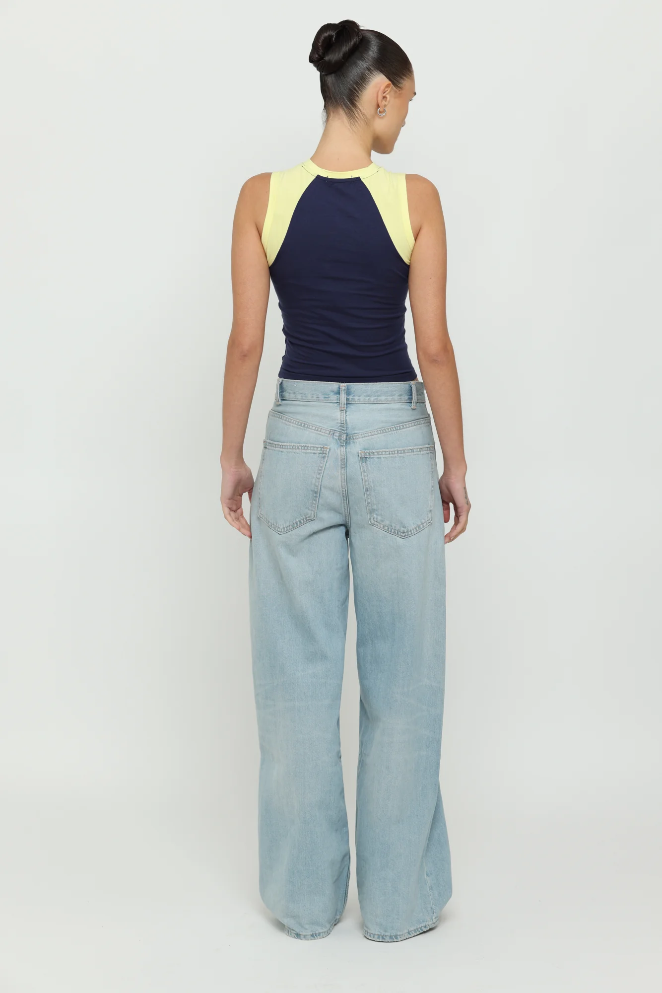 Navy & Yellow Micro Tank - Image 5