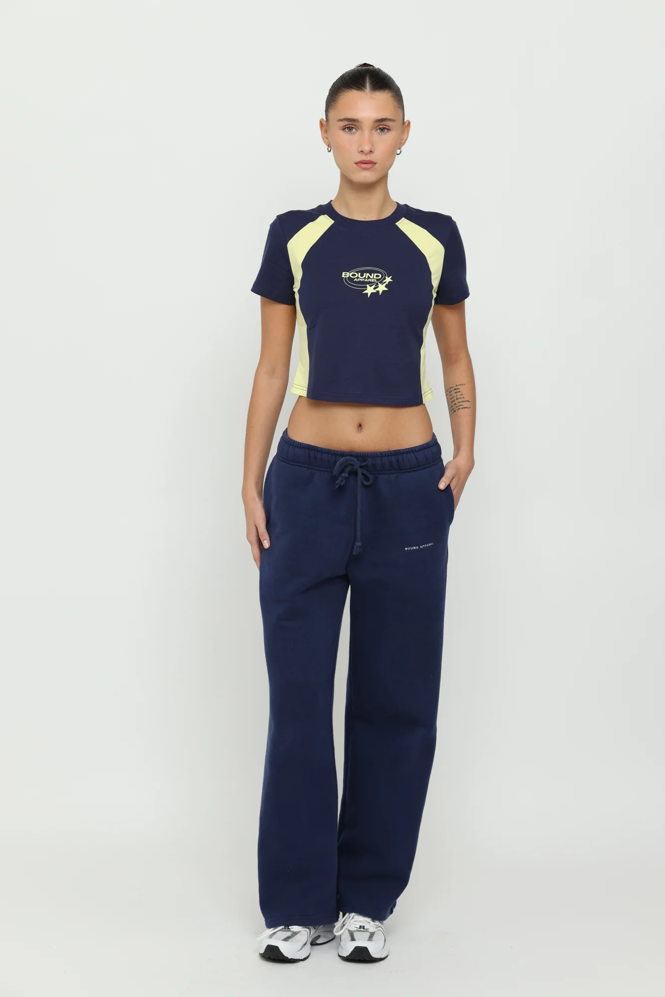 Navy & Yellow Micro Tee - Image 3