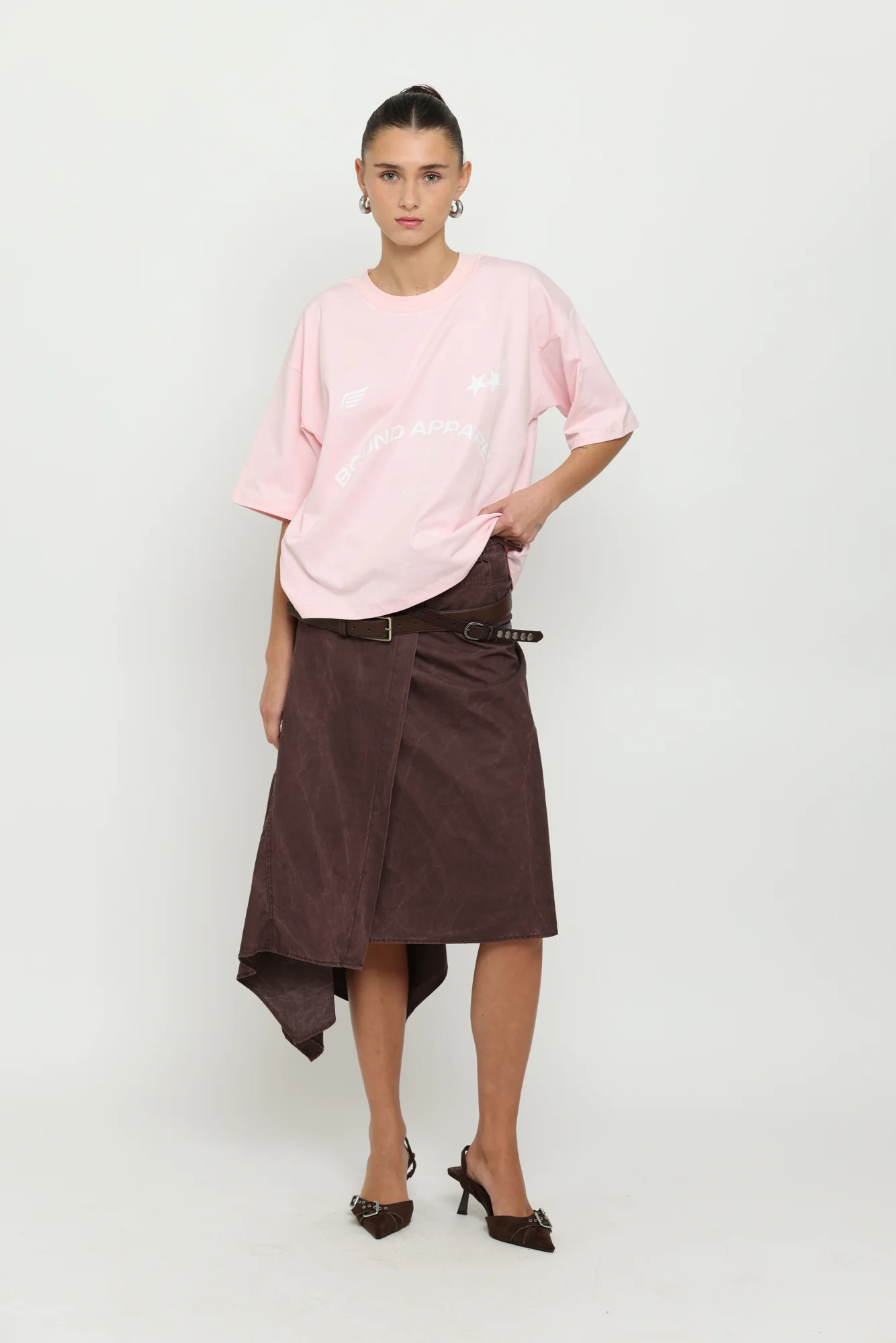 Baby Pink & White Boxy Tee - Image 5