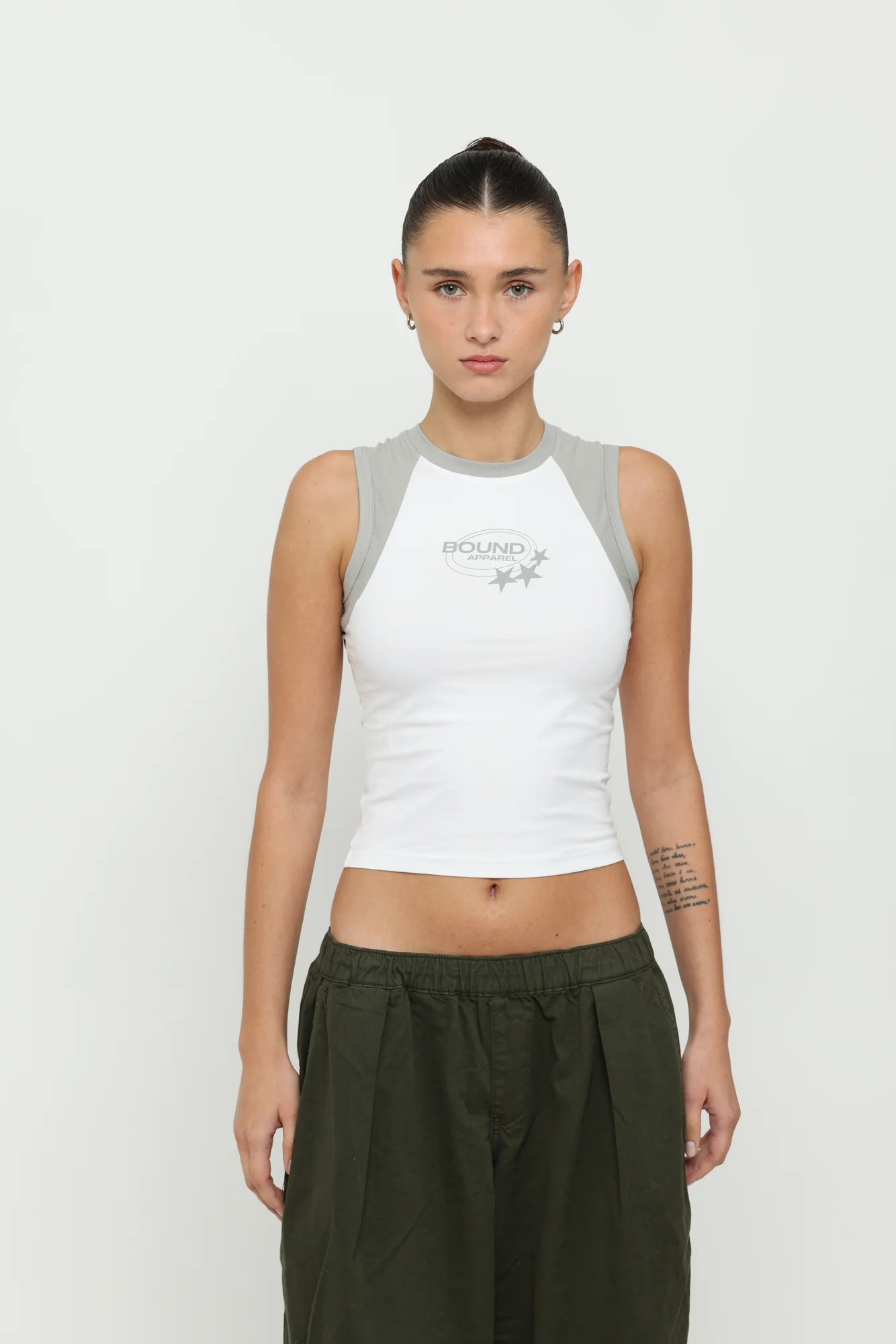 White & Silver Micro Tank - Image 4